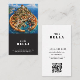 Irresistible Island-Italian Pizza Bella Black Shop Visitkort