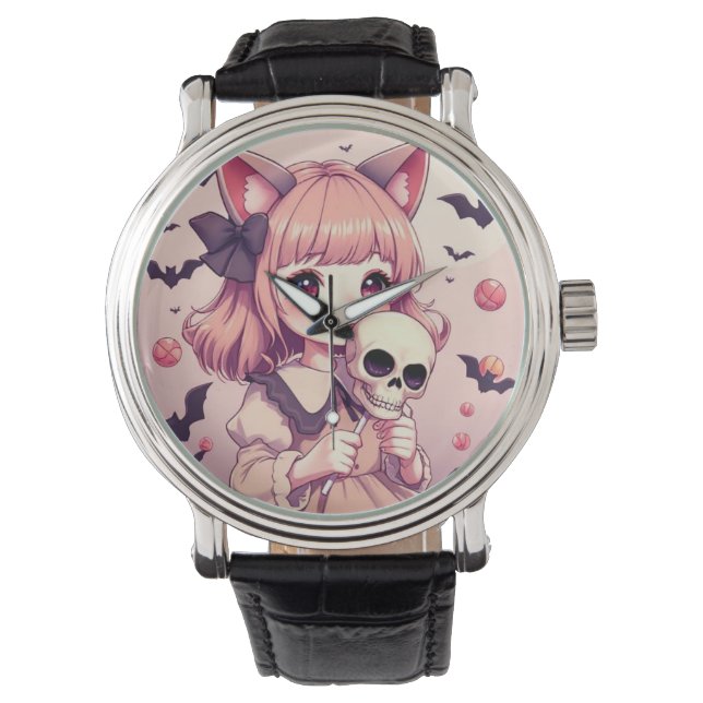 Irresistibly Halloween Girl | Horror Kawaii Magic Armbandsur (Framsida)