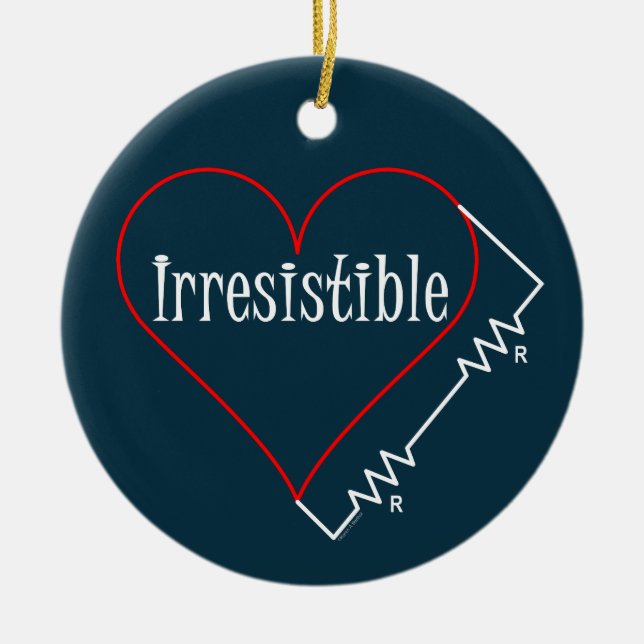 Irresistivt hjärta julgransprydnad keramik (Framsidan)