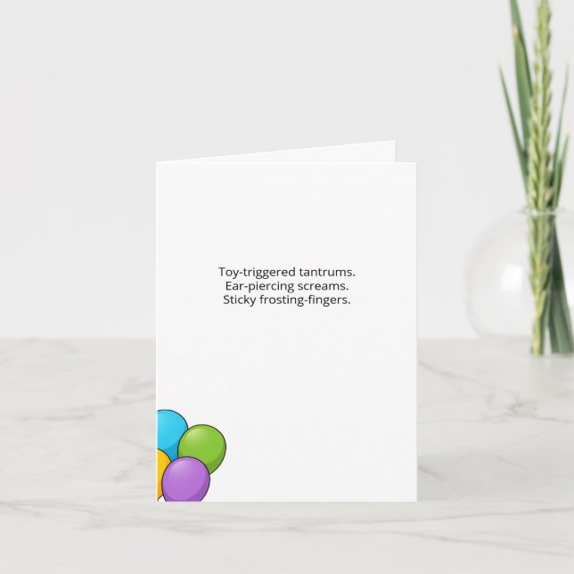 Irreverent Kids Birthday Party Tantrum Fun Inbjudan (Framsida)