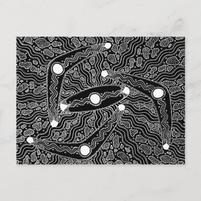 Irrgil-Marrga - Boomerang/Shield Monsoon Season Vykort (Framsida)