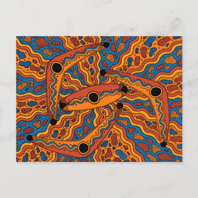 Irrgil Marrga - Boomerang/Shield sommarsäsong Vykort (Framsida)