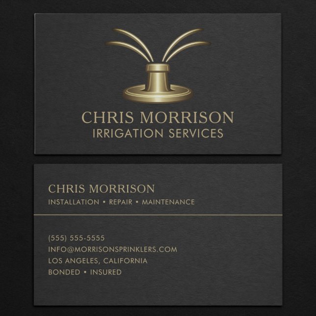 Irrigation Services Business Card Visitkort (Skapare uppladdad)