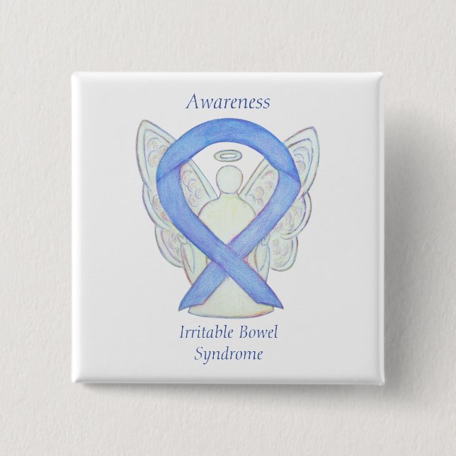 Irritable Bowel Syndrome Awareness Ribbon IBS Pin Knapp (Framsida)
