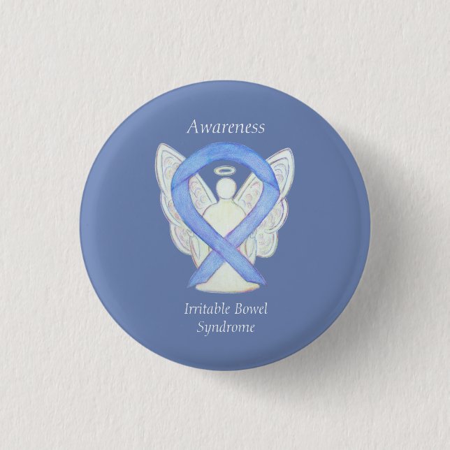 Irritable Bowel Syndrome Awareness Ribbon IBS Pin Knapp (Framsida)