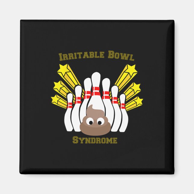 Irritable Bowl Syndrome Bowling T Shirt Magnet (Framsidan)