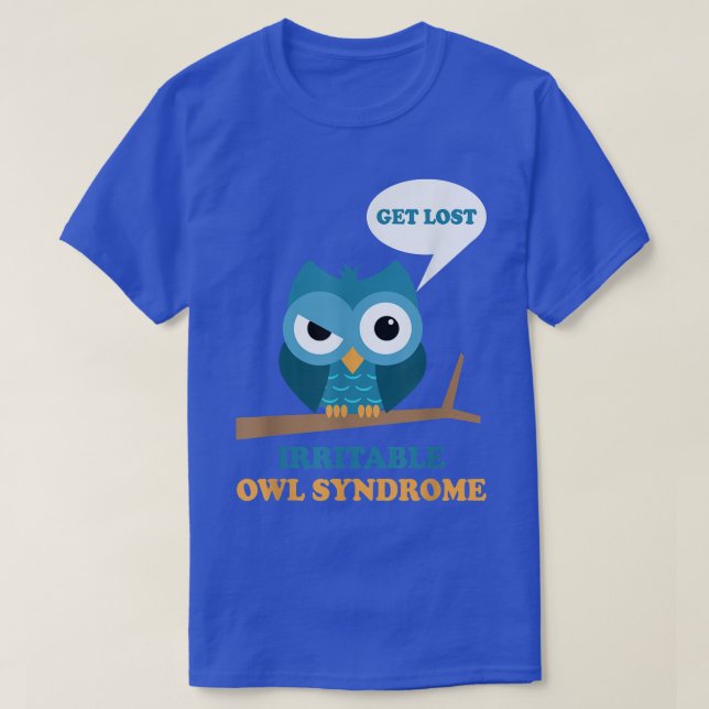 Irritable Uggla Syndrome Funny Grumpy Uggla IBS Jo T Shirt (Design framsida)