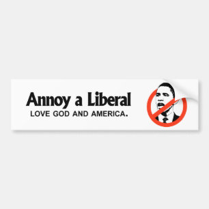 Irritera en liberal - Älska Gud och Amerika Bildekal
