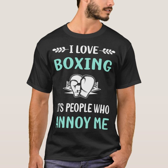 Irritera Mig Boxning T Shirt (Framsida)