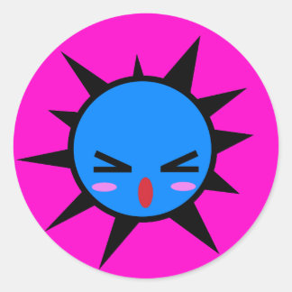 irriterad blob runt klistermärke