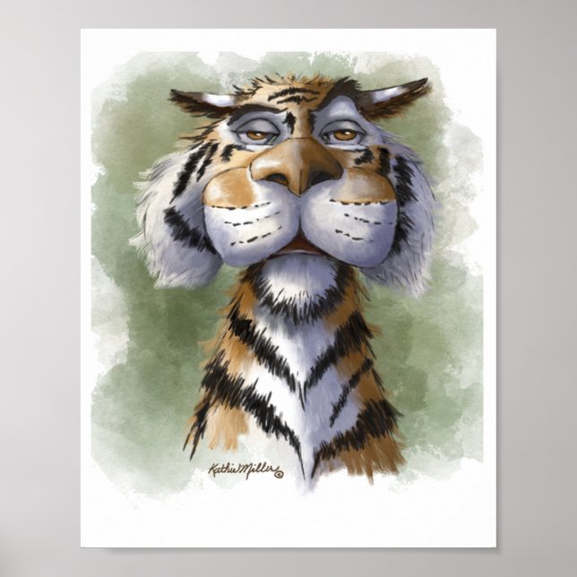 Irriterad Tiger Tecknad Film Poster (Framsidan)