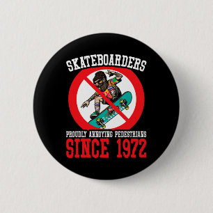 Irriterande Gående Skateboard Skateboardåkning Ska Knapp