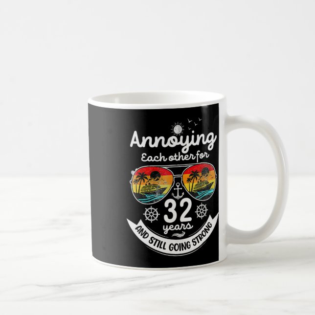 Irriterar varandra 32 år 32-års bröllopsdag kaffemugg (Höger)