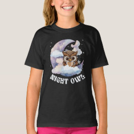 Irriterbar drömmande natt uggla med kaffe t shirt