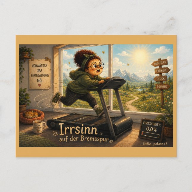 Irrsinn auf der Bremsspur Vykort (Framsida)