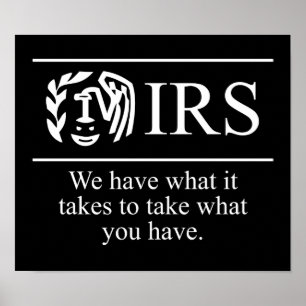 IRS $24,95 Graphic Art Wall Poster
