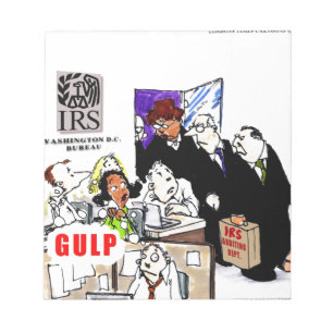 IRS granskar IRS Roligt Anteckningsblock