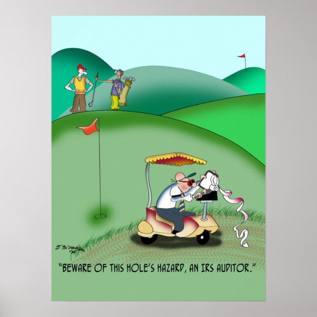IRS-revisor i en Golf Sand-fälla Poster (Framsidan)
