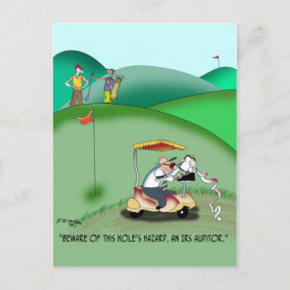 IRS-revisor i en Golf Sand-fälla Vykort