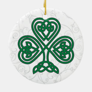 IRSH SHAMROCK SYMBOL CHRISTMAS ORNAMENT