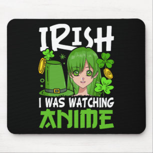 Irsk Jag Tittade På Anime Rolig St Patricks Day B Musmatta