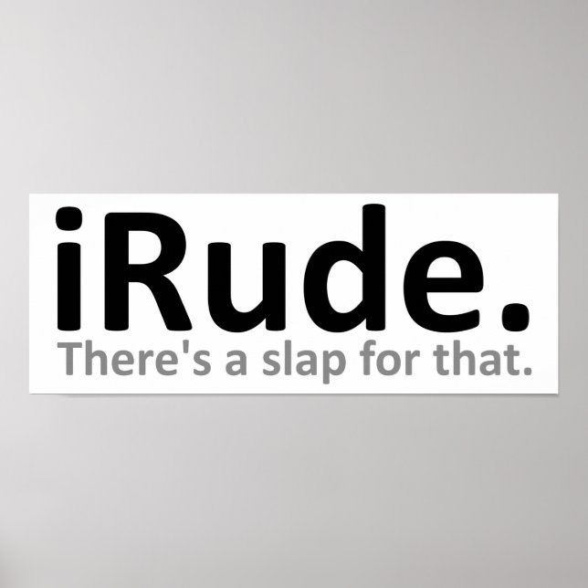 iRude Funny Poster (Framsidan)