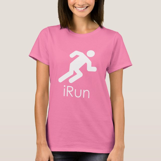 "iRun" Dam Running Shirt T (Framsida)