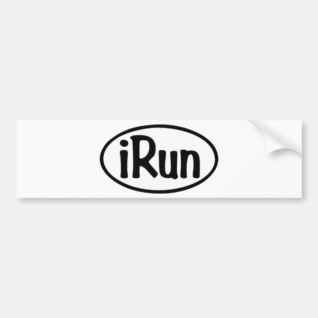 iRun Oval Bildekal (Framsidan)
