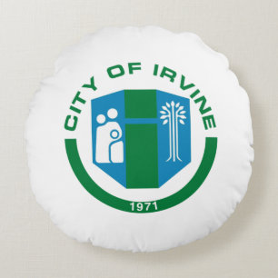 Irvine (California flagga) Rund Kudde