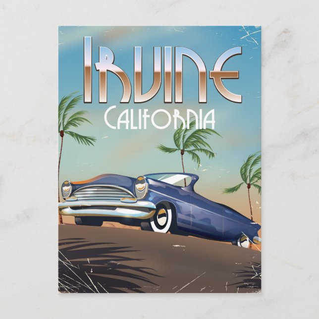 Irvine California Resemässigt affisch Vykort (Framsida)