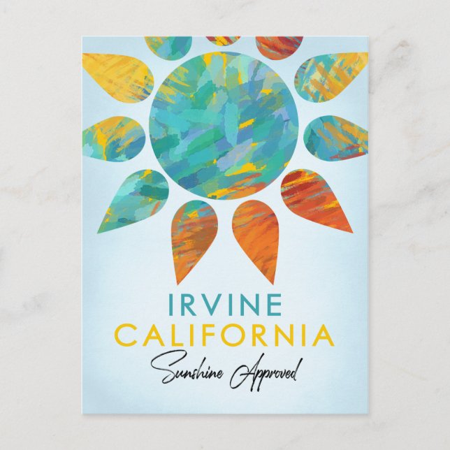 Irvine California Sunshine Travel Vykort (Framsida)