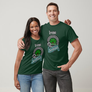 Irvine Clan-märke & Tartan T-Shirt