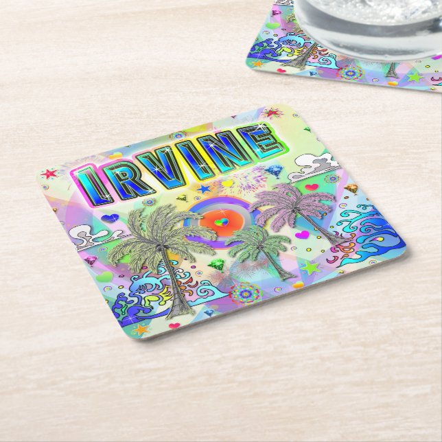 Irvine Deep Dream Underlägg Papper Kvadrat (Vinklad)