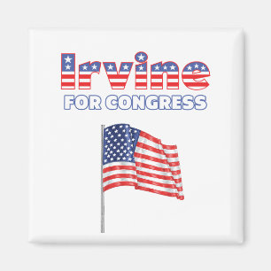 Irvine för patriotisk amerikanska flaggan för magnet