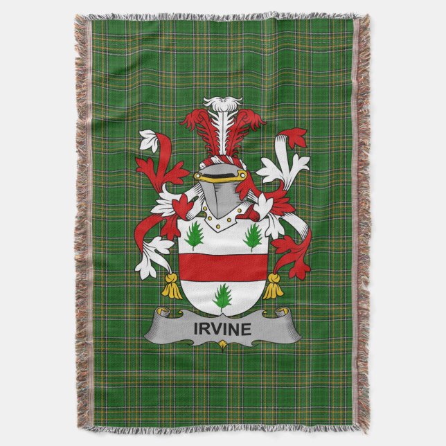 Irvine Jacka of Arm Family Crest Ireland Filt (Framsidan Vertikal)