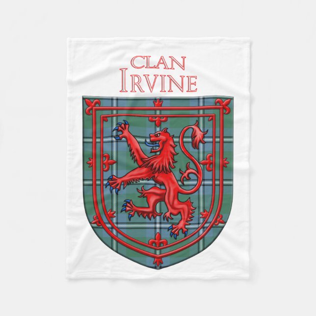 Irvine of Drum Tartan Scottish Plaid Fleecefilt (Framsidan)