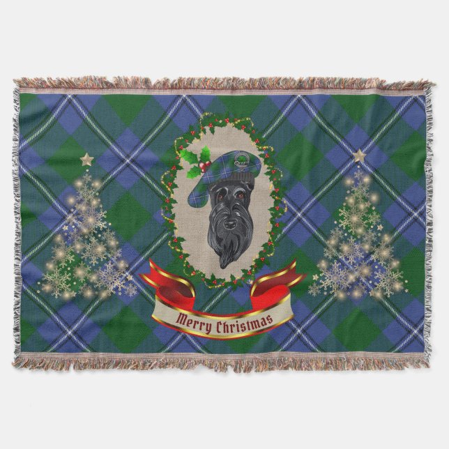Irvine Scottie Hund jul Throw Blanket Filt (Framsidan)
