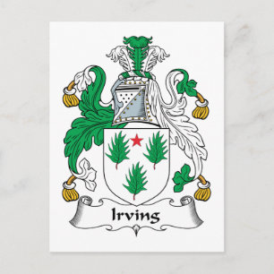 Irving familjevapen vykort