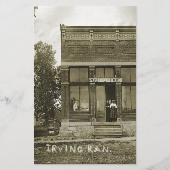 IRVING KANSAS POST OFFICE PHOTO MARSHALL COUNTY KS (Framsida)