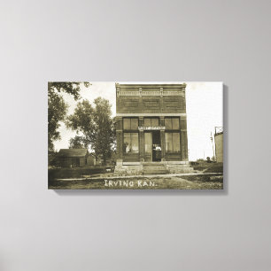 IRVING KANSAS POST OFFICE PHOTO MARSHALL COUNTY KS CANVASTRYCK