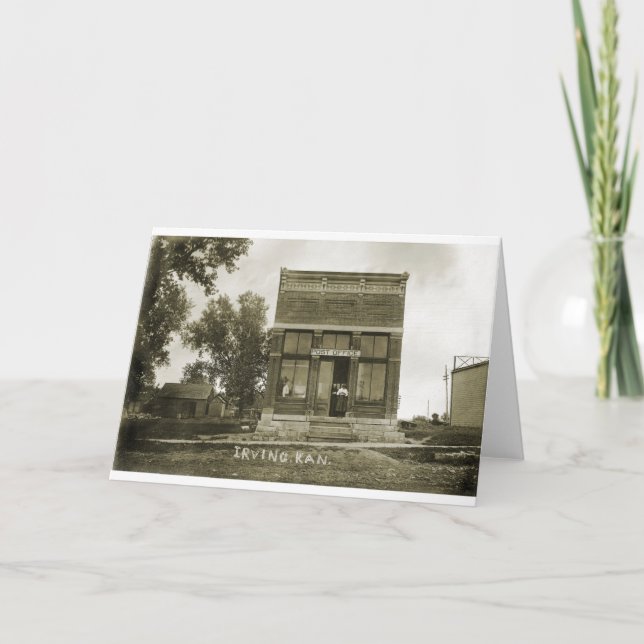 IRVING KANSAS POST OFFICE PHOTO MARSHALL COUNTY KS KORT (Framsida)
