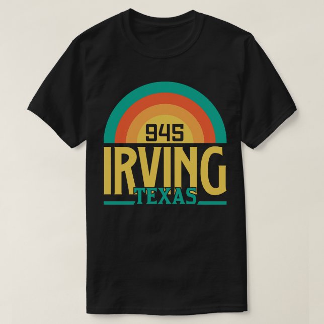 Irving Texas Area Code 4 T Shirt (Design framsida)