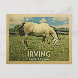 Irving Texas Horse Farm - Vintage resor Vykort