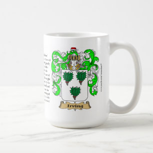 Irving, ursprung, det menande och vapenskölden kaffemugg