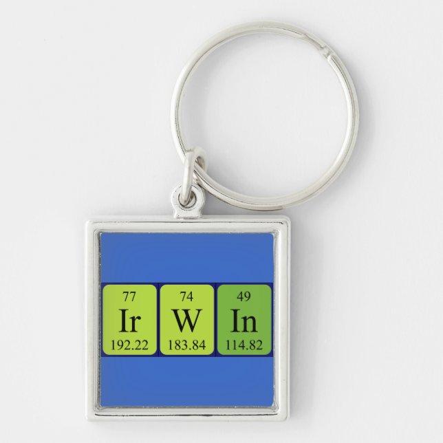Irwin Periodisk bord namn nyckelring (Framsidan)