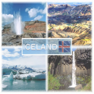 IS0003 Erupting geyser - Landmannalugar Klistermärken