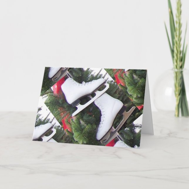 Is åker skridskor hälsningkortet helgkort (Framsida)