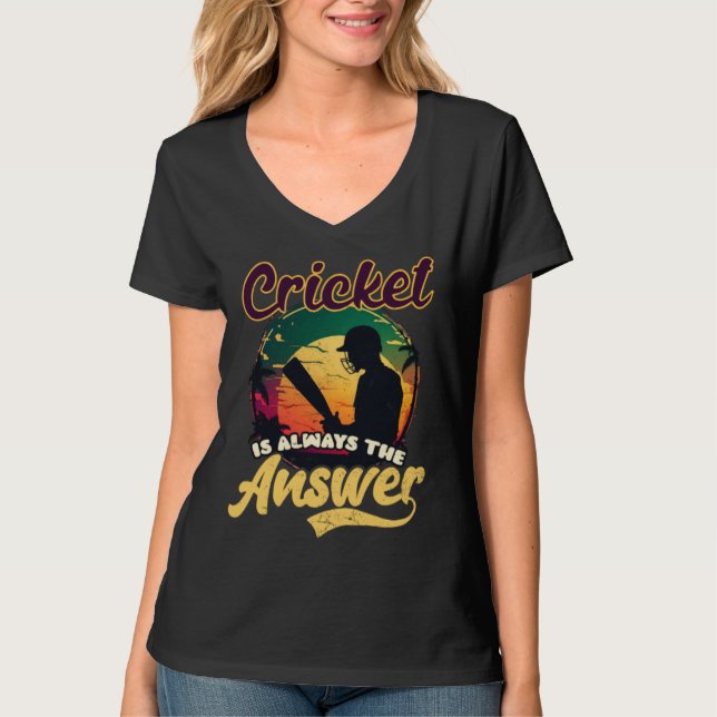 Is Answer Cricket Player T Shirt (Framsida)
