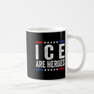 Is är Hjältar Vintage USA Flagga Roliga Män Kvinno Kaffemugg