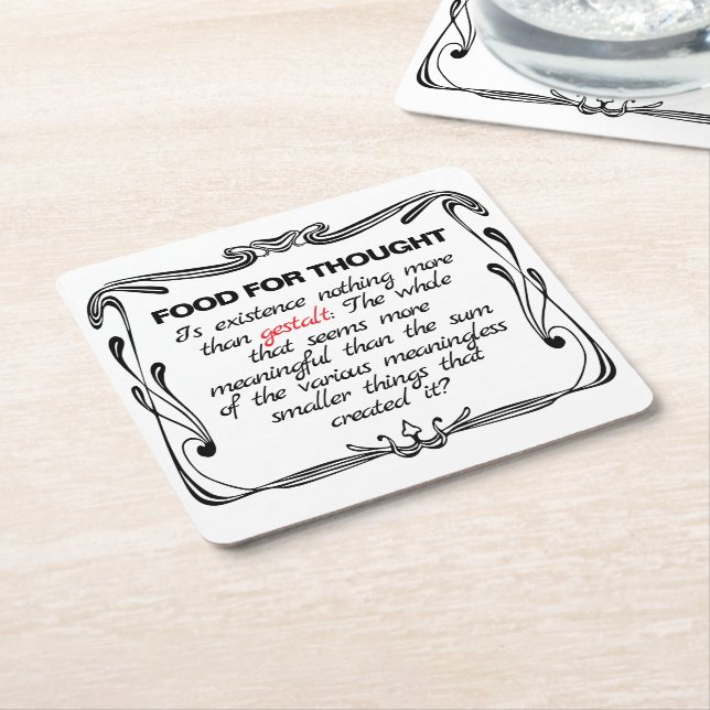 Is Existence Gestalt? Underlägg Papper Kvadrat (Vinklad)